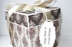 Pudełko ślubne w kolorze czekolady