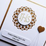 Skromna kartka komunijna ręcznie robiona  - Ręcznie robiona kartka na Komunię