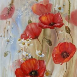 Letni Zapach, ręcznie malowany olejny