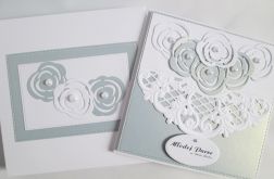 Kartka MŁODEJ PARZE szaro-niebieska