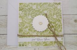 Kartka ślubna z serduszkiem