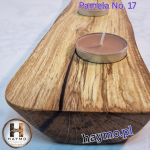 Świecznik drewniany dąb 47 cm żywe usłojenie, Pamela No. 17 - 