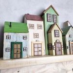 Wieszak - drewniane domki - na klucze i inne drobiazgi 7 - 