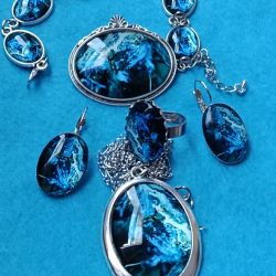 Górski strumień - komplet biżuterii