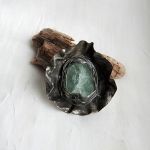 Zawieszka z kamieniem naturalnym- fluoryt - Piękna patyna