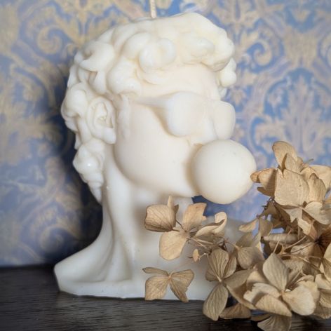 Świeca dekoracyjna ręcznie tworzona popiersie Dawida 