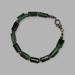 Bransoletka z surowych szmaragdów - Bransoletka z kostek surowych szmaragdów