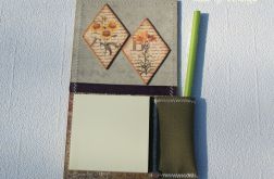 Notes na lodówkę -' retro kwiaty'