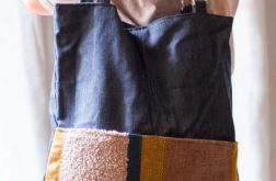 Patchworkowa jeansowa torebka damska