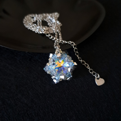Błękitny Naszyjnik "Crystal Vitrail"