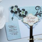 Kopertówka z okazji ślubu-'turkus i brąz' - 