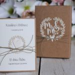 Rustykalna kartka ślubna z pudełkiem 28 - kartka na ślub z wianiszkiem