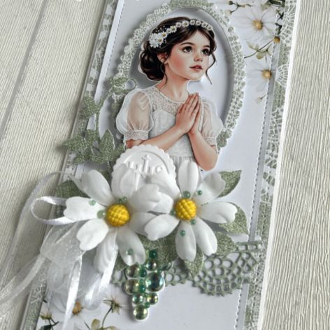 Kartka komunijna ręcznie robiona