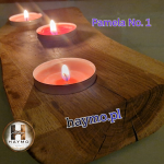 Świecznik dąb żywica epoksydowa Pamela No. 1 - 