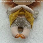 ANIOŁEK lalka - dekoracja tekstylna, OOAK /16 - mam majteczki w kwiatki