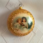Medalion plastikowy z aniołkami - Dekoracja bożonarodzeniowa