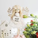 Stojący aniołek makramowy | Pomysł na prezent - 