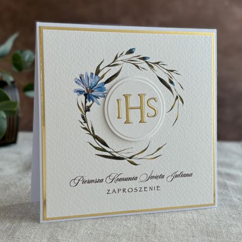 Ręcznie robione zaproszenia komunijne, 5E