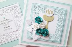 Kartka PAMIĄTKA I KOMUNII z kielichem #12