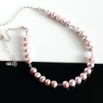 Perłowy naszyjnik - naszyjnik z różowych pereł