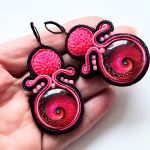 Black Spiral kolczyki sutaszowe - 