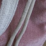 Różowa pleck torba 2w1 z cienkiego sztruksu - 