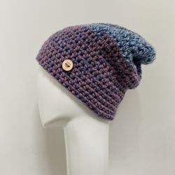 Gruba czapka beanie smerf kolorowa szydełkowa 1