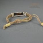 Naturalna męska bransoletka - sznurek koraliki