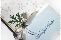 Kartka świąteczna ze śnieżynkami