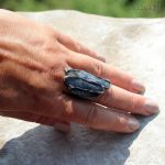 Cyjanit rustykalnie - szaro-niebieski kamień