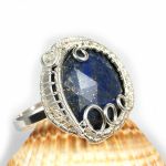 Lapis, Srebrny pierścionek z lapis lazuli - lapis lazuli srebrny pierscionek
