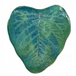 Patera Ceramiczna Zielony Liść Handmade. Patera Ręcznie Robiona (Handmade)