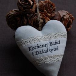 Kochanej Babci i Dziadkowi - serce rustykalne