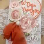 Kartka różowo-pomarańczowa - Z przodu