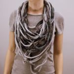 Zamotka, włóczkowy naszyjnik, makaronowy szal - 