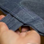 Granatowa jeansowa shopperka - 