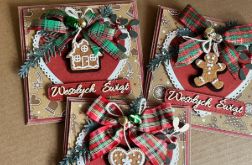 048,Boże Narodzenie - zestaw 3 kartek z pierniczkami