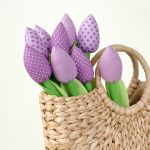 TULIPANY bawełniany wrzosowy bukiet - bawełniany bukiet wrzosowych tulipanów