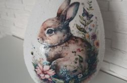Jajko styropianowe 30cm otwierane zając na łące