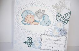 Pamiątka Chrztu Św. niebieska