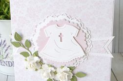 Pamiątka Chrztu Świętego - na różowo v.13