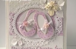 Kartka na chrzest z bucikami