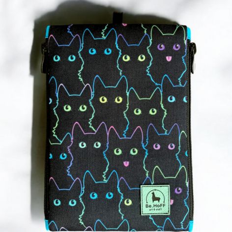 Kosmetycza / etui L "Neonowe Koty" 2