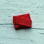 Pierścionek koralikowy czerwony 2 - pierścionek będzie wspaniałym prezentem