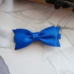 Niebieska kokardka do włosów spinka Patrycja - Niebieska kokardka spinka