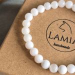 Bransoletka na gumce - Kamień księżycowy - k. ksieżycowy 3