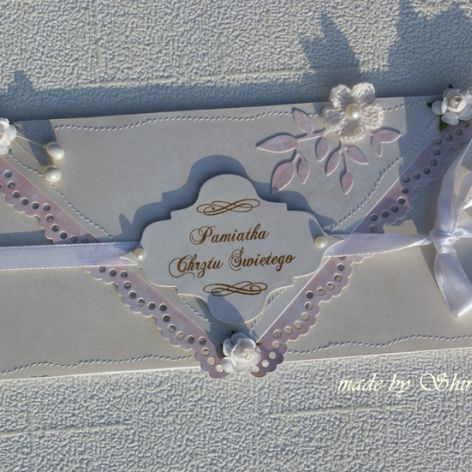 Pamiątka Chrztu św. - 'subtelne kwiaty''