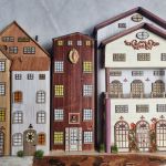 Wieszak - drewniane domki - na klucze i inne drobiazgi 13. - 