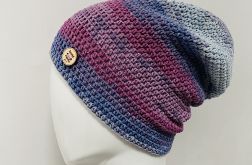 Czapka przejściowa cienka beanie smerf bawełna 28