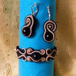 Komplet Czarno-beżowy - 